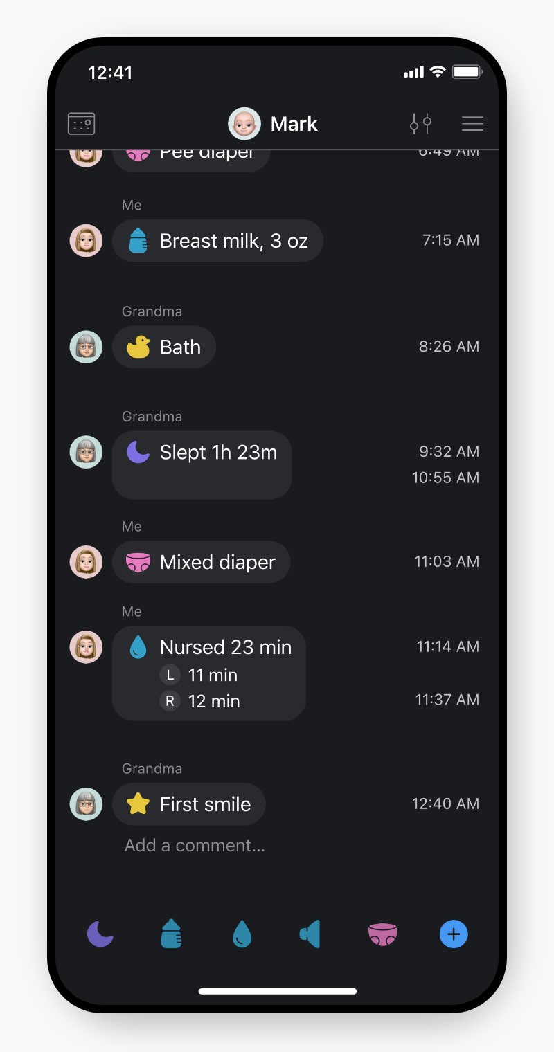 Example of dark mode appearance
